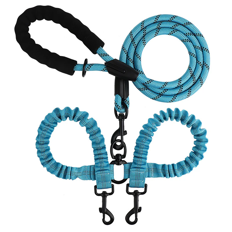 2-in-1 Double Dog Lead with 360° Swivel – Tangle-Free & Shock-Absorbing - Image 5