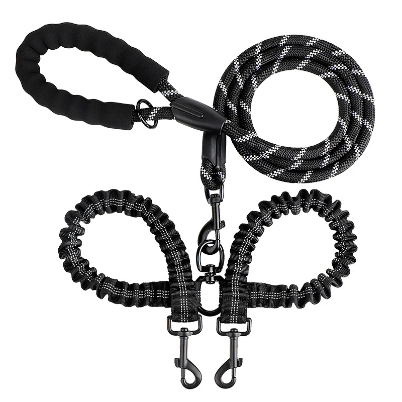 2-in-1 Double Dog Lead with 360° Swivel – Tangle-Free & Shock-Absorbing - Image 6