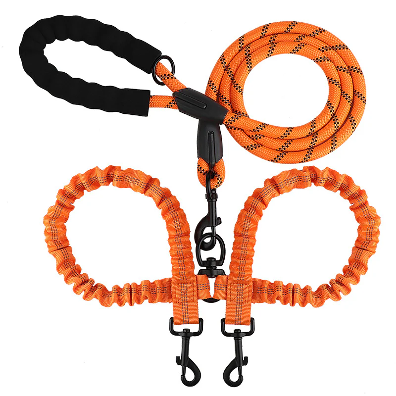 2-in-1 Double Dog Lead with 360° Swivel – Tangle-Free & Shock-Absorbing - Image 8