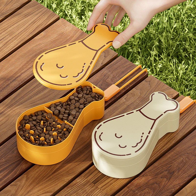 2-in-1 On-the-Go Feeding Station - Chicken Drumstick Design - Image 4