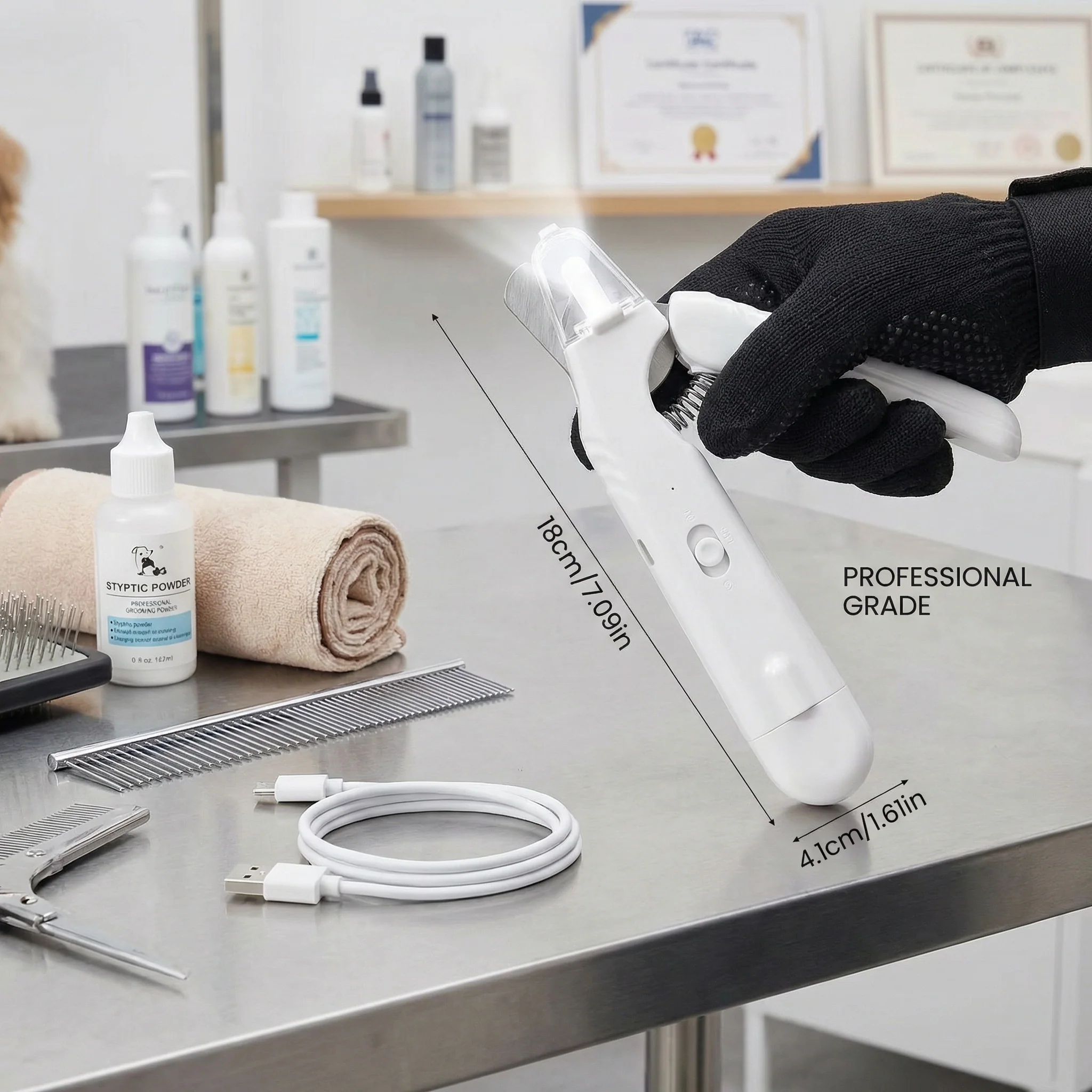 2-in-1 Professional Dog Nail Clipper & Grinder β Ultra-Quiet & Rechargeable - Image 5