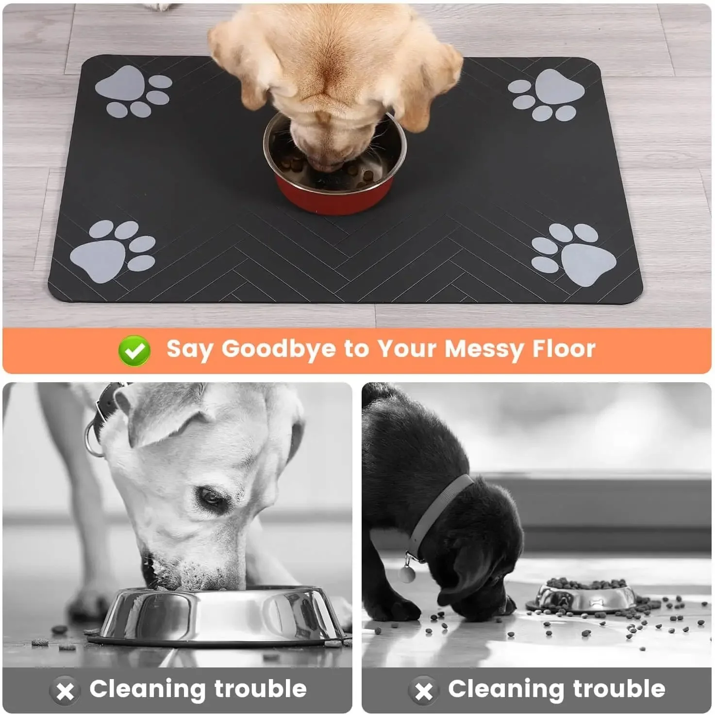 Absorbent Pet Placemat for Food and Water Bowl - Image 3