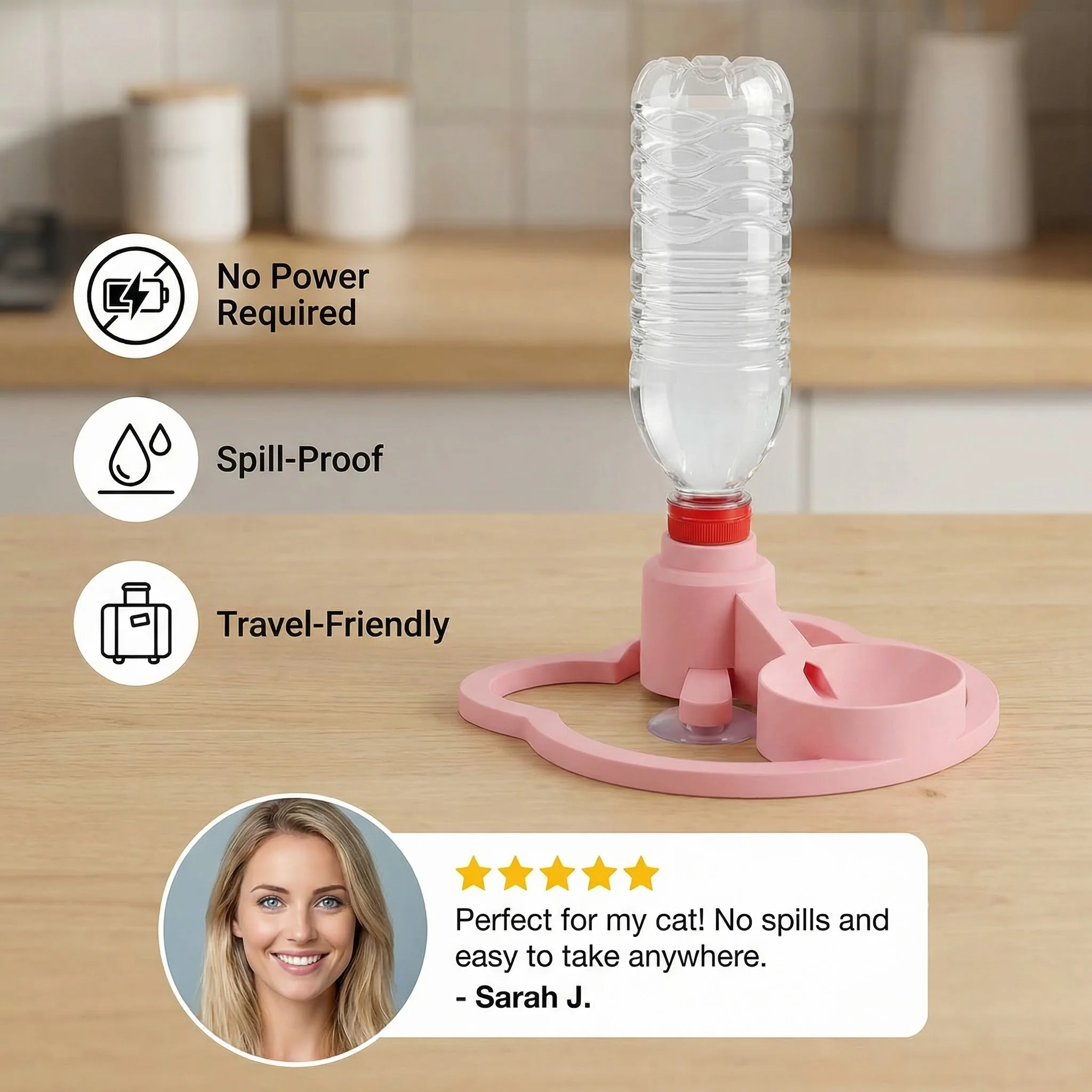 Automatic Pet Water Dispenser – No Power Required, Spill-Proof & Travel-Friendly - Image 2