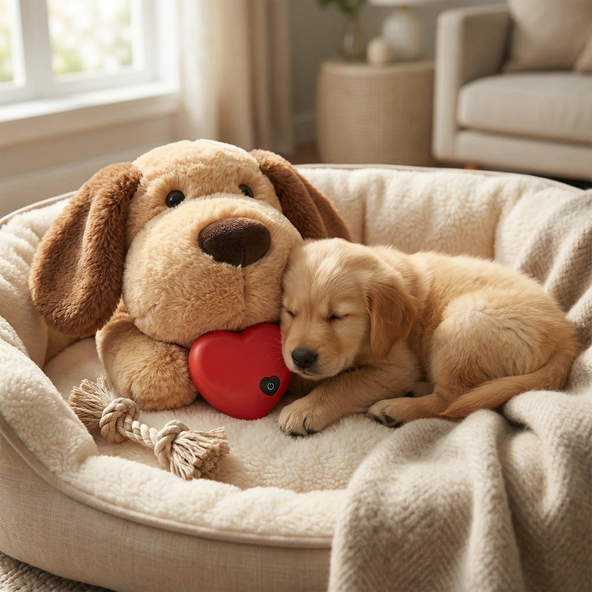 Calming Heartbeat Comfort Plush for Pets β Anxiety & Stress Relief