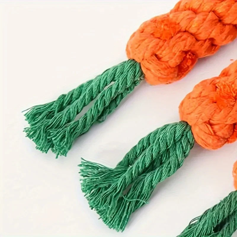 Carrot Cotton Rope Toy for Pets - Image 5