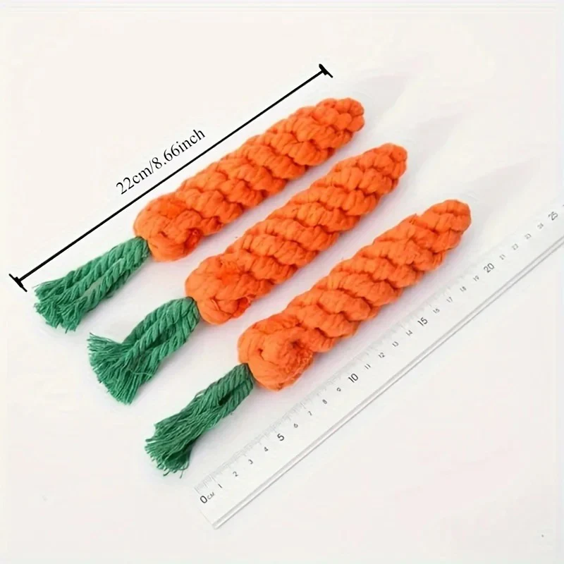 Carrot Cotton Rope Toy for Pets - Image 6
