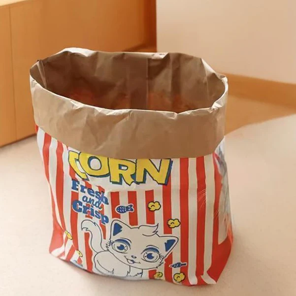 Cat Sleep & Play Cardboard Popcorn Bag - Image 4