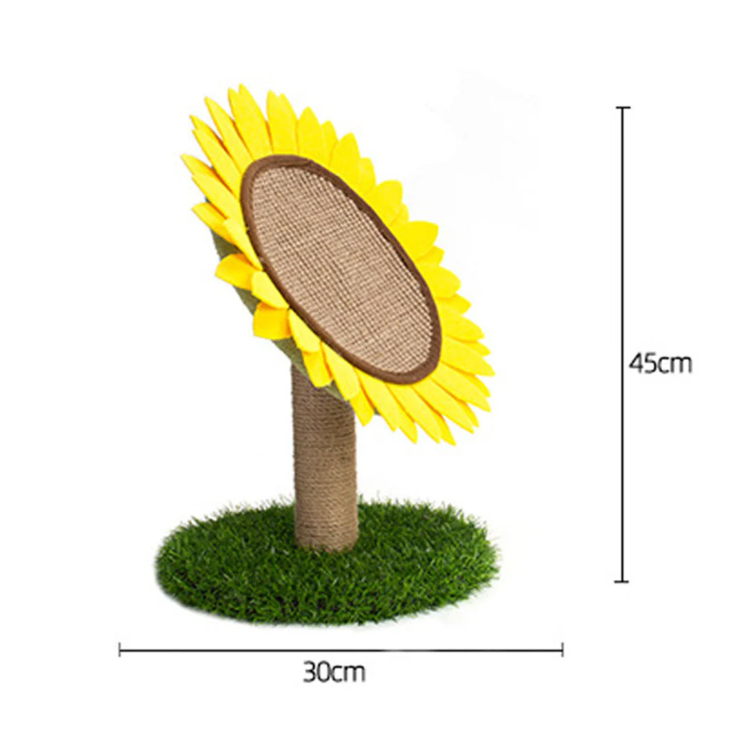 Cat Sunflower Scratching Post made of Sisal - Image 2