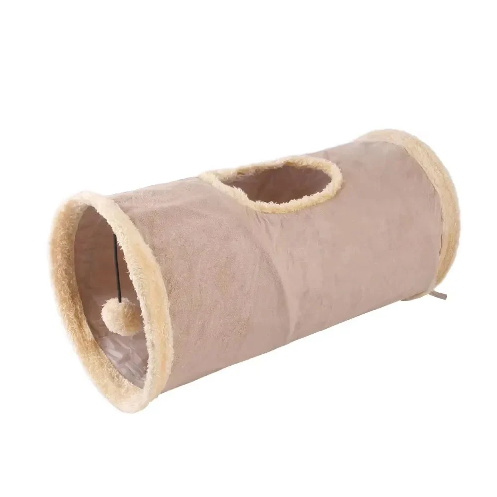 Collapsible Winter Suede Cat Tunnel - Image 5