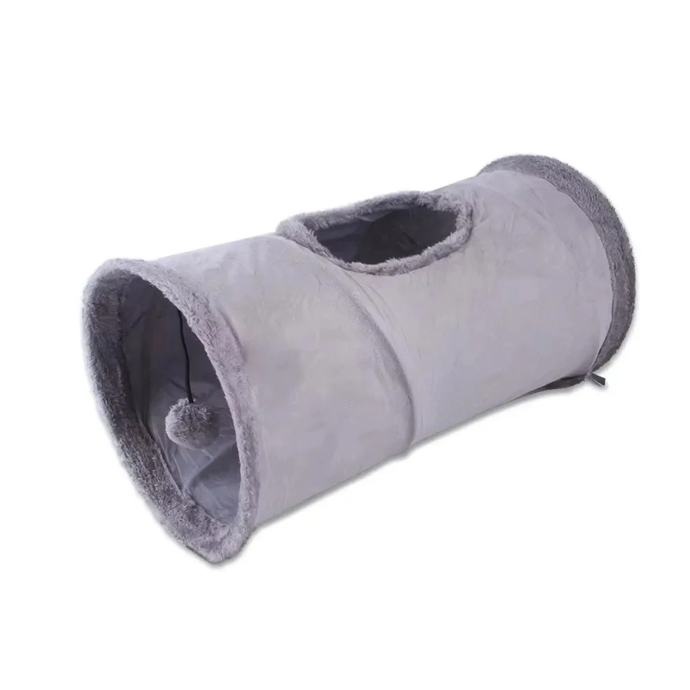 Collapsible Winter Suede Cat Tunnel - Image 6
