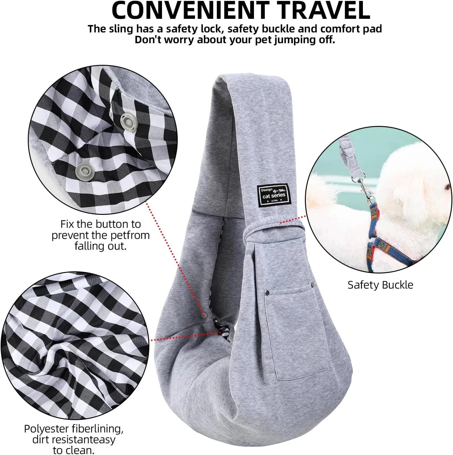 Cotton Comfortable Dog Bag - Image 5