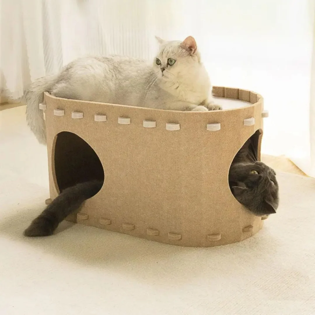 Cozy Felt Cat Cave - Image 10