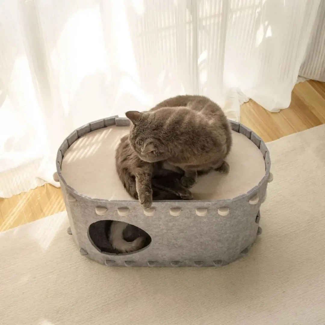 Cozy Felt Cat Cave - Image 11