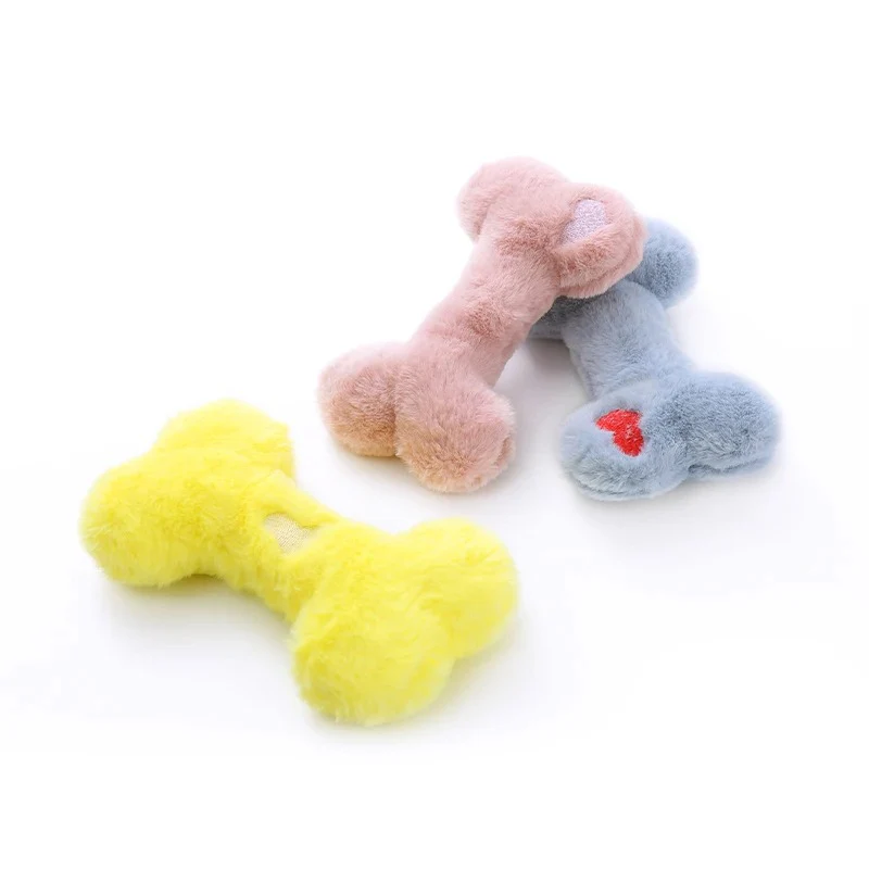 Cute Love Bone Plush Squeaky Dog Toy - Image 2