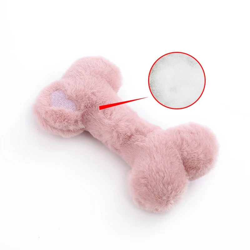 Cute Love Bone Plush Squeaky Dog Toy - Image 3