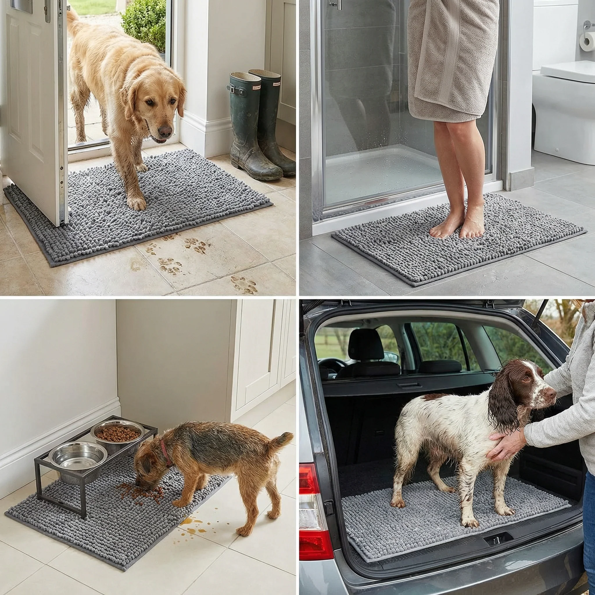 Dog Mud Mat – Super Absorbent, Non-Slip & Washable - Image 4