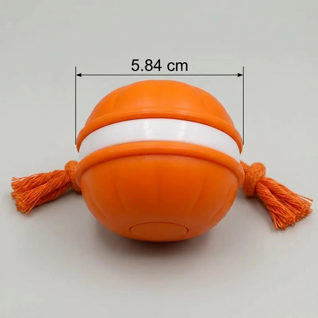 Durable Dog Play Ball with Motion Sensor and Tug Rope in Dog-Friendly Colours - Image 4