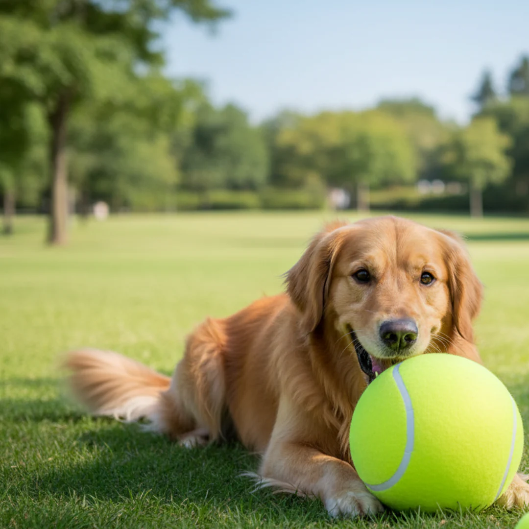 Durable Giant Tennis Ball Dog Toy - Image 2
