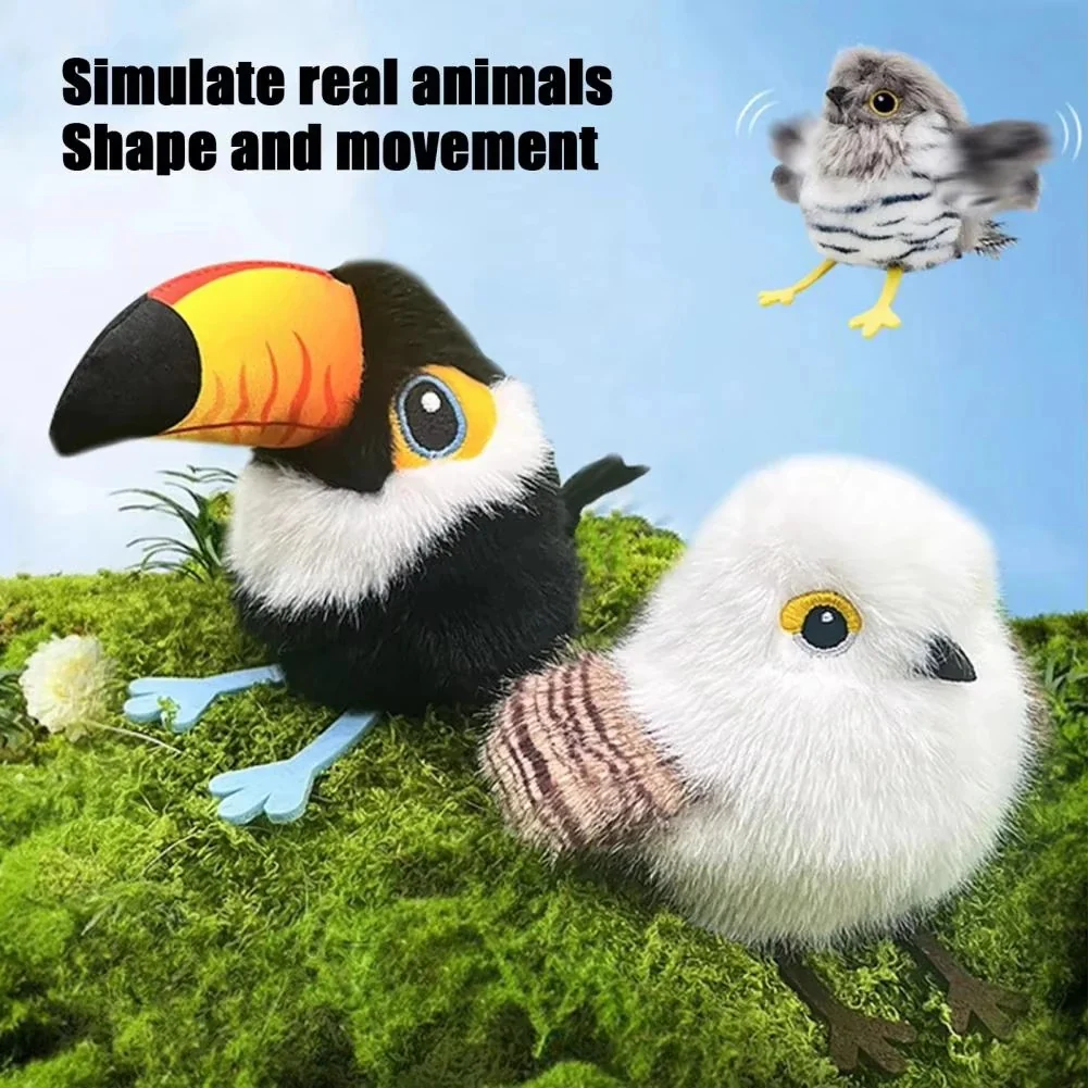 Fluttering and chirping bird cat toy - Image 2