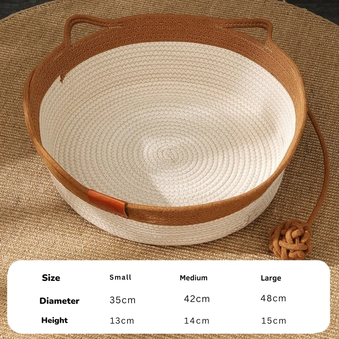 Hand-woven Cotton Rope Cat Bed - Image 10