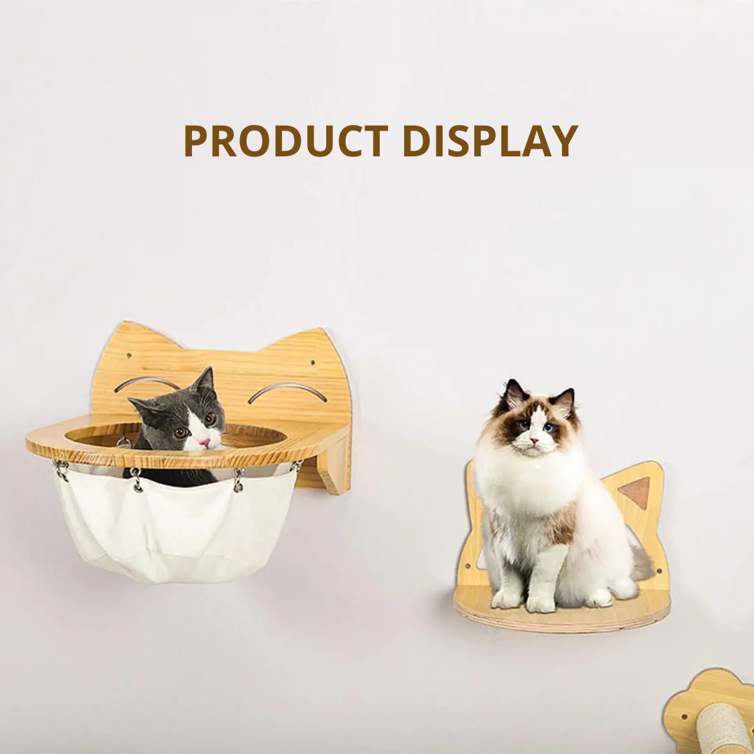 Hanging wooden cat basket - Image 3