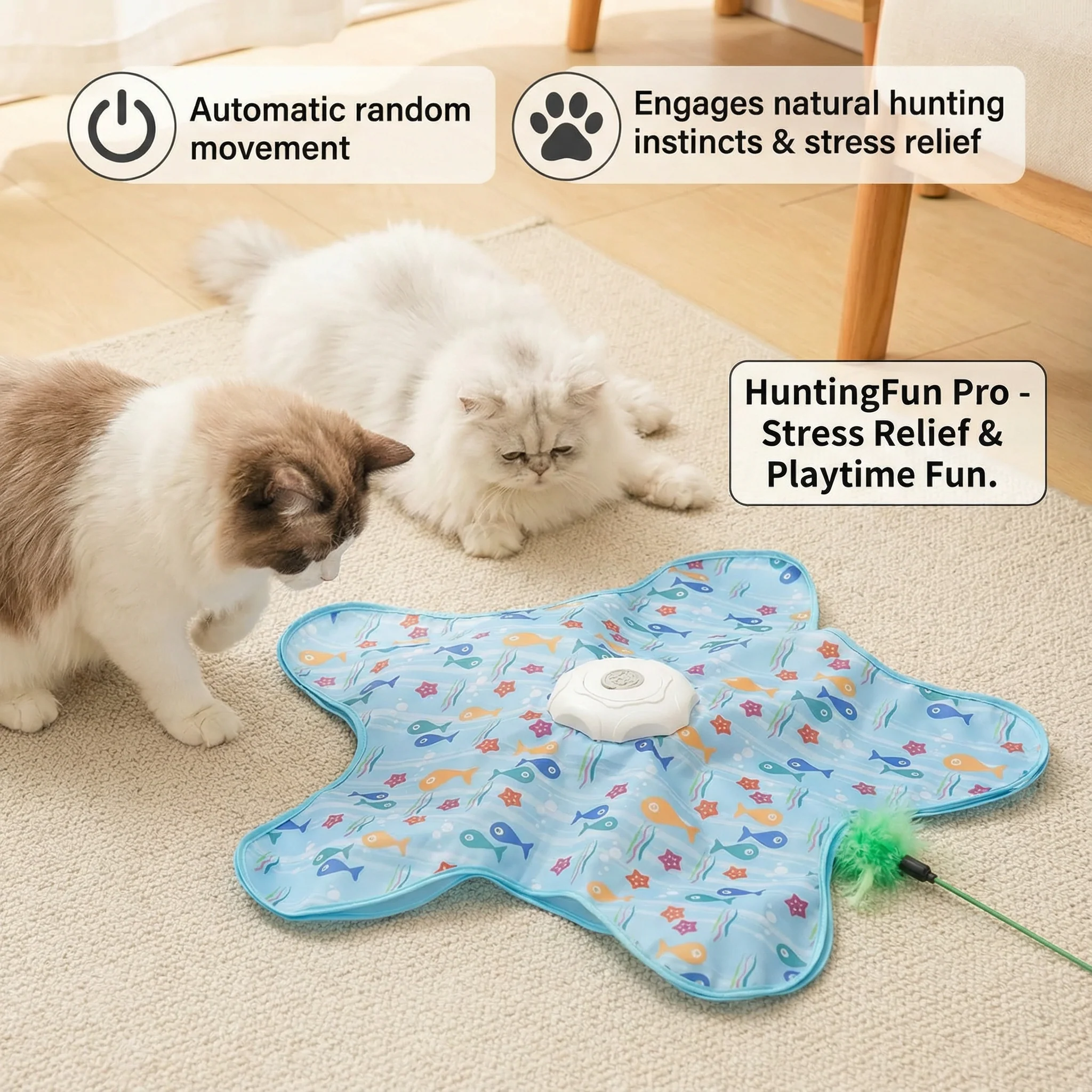 HuntingFun Pro – Automatic cat toy for stress relief and playtime fun - Image 3