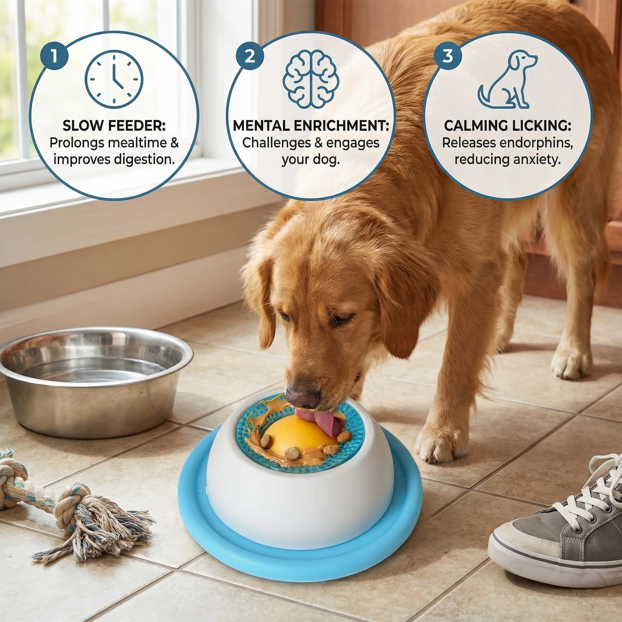 Interactive Lick Mat Slow Feeder Enrichement Toy for Dogs - Image 3