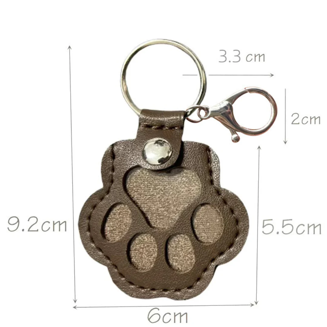 Leather Memorial Pet Hair Storage Keychain - Image 12