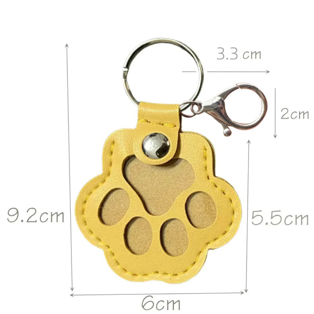 Leather Memorial Pet Hair Storage Keychain - Image 5