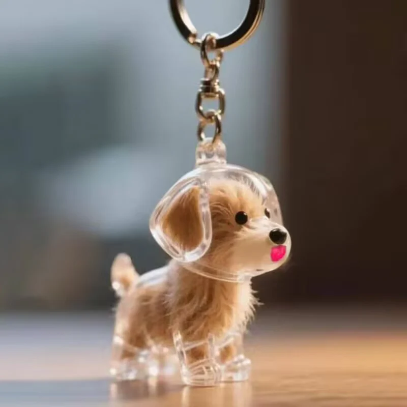Memorial fur pendant in dog shape - Image 4