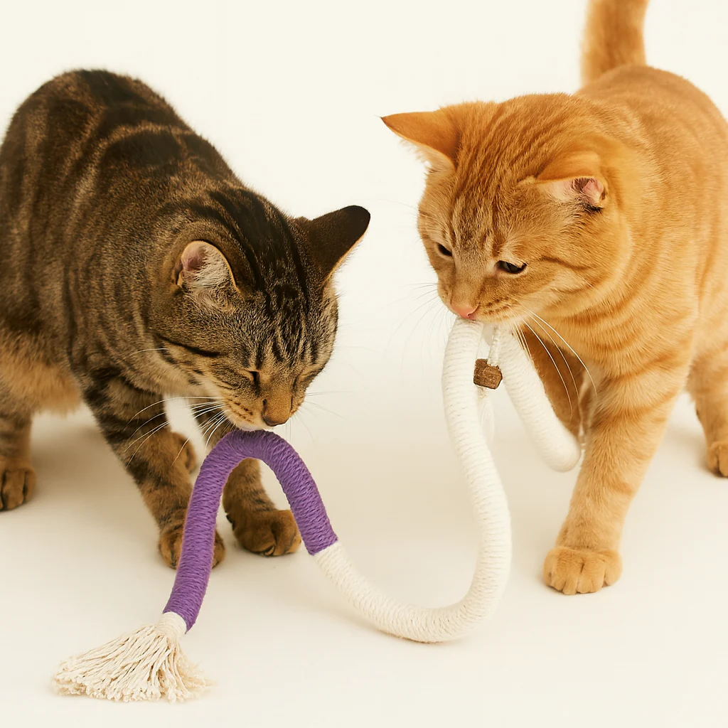 Natural cat chew rope ā robust, promotes dental hygiene and reduces stress - Image 5