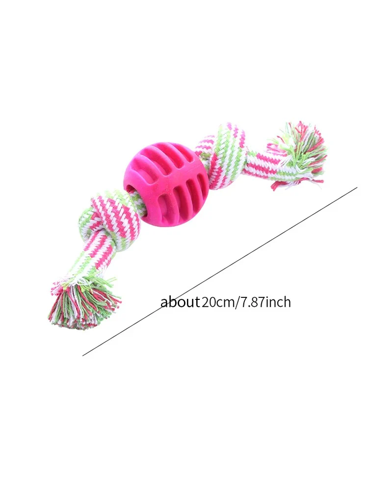 Pet Dog Toy Cotton Rope Double Knot - Image 3