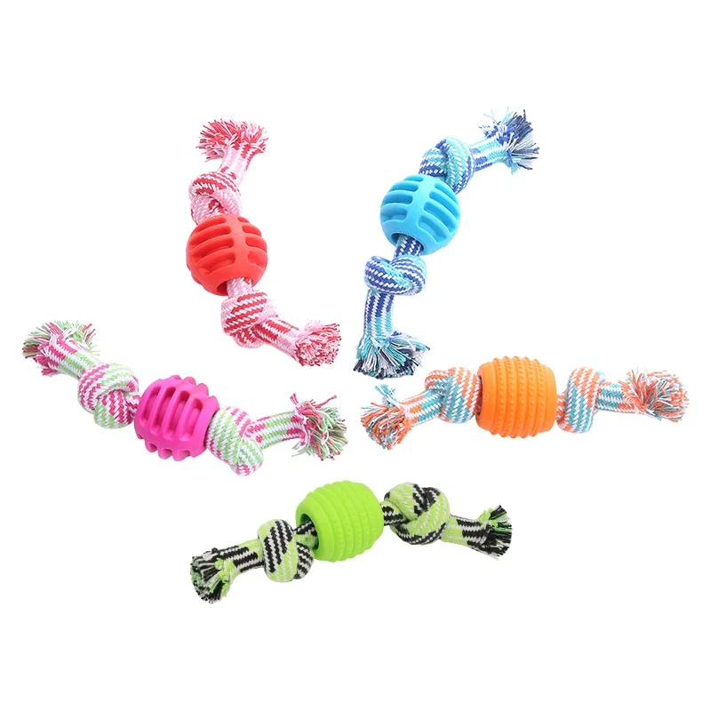 Pet Dog Toy Cotton Rope Double Knot - Image 4