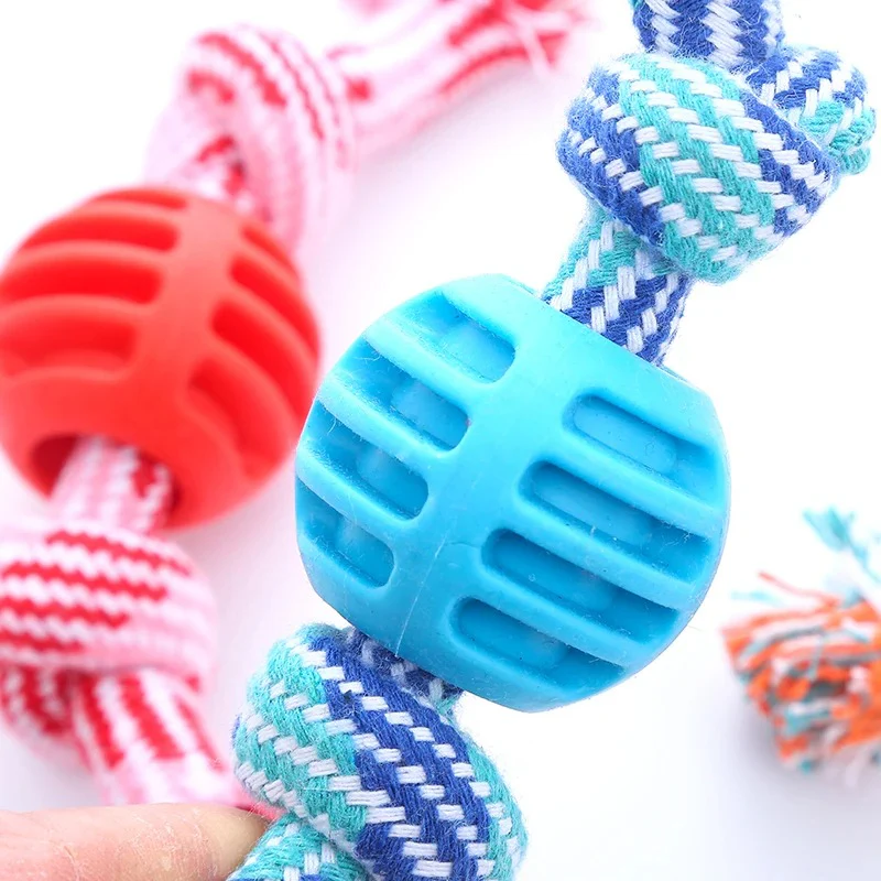Pet Dog Toy Cotton Rope Double Knot - Image 7
