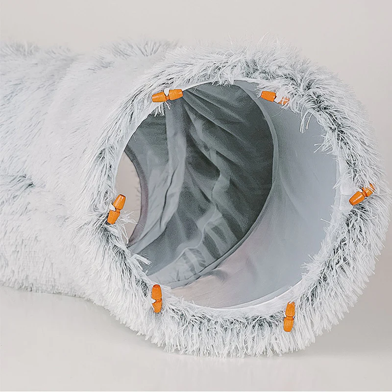 Plush Tunnel Play Bed for Cats - Image 5