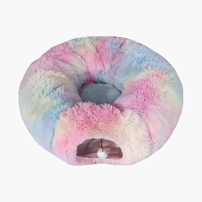 Plush Tunnel Play Bed for Cats - Image 7