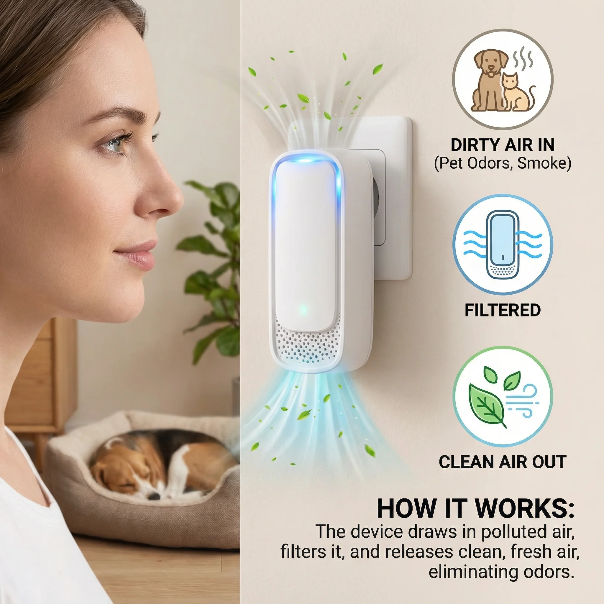 Portable Air Purifier & Odour Eliminator – Ideal for Pet Homes - Image 3