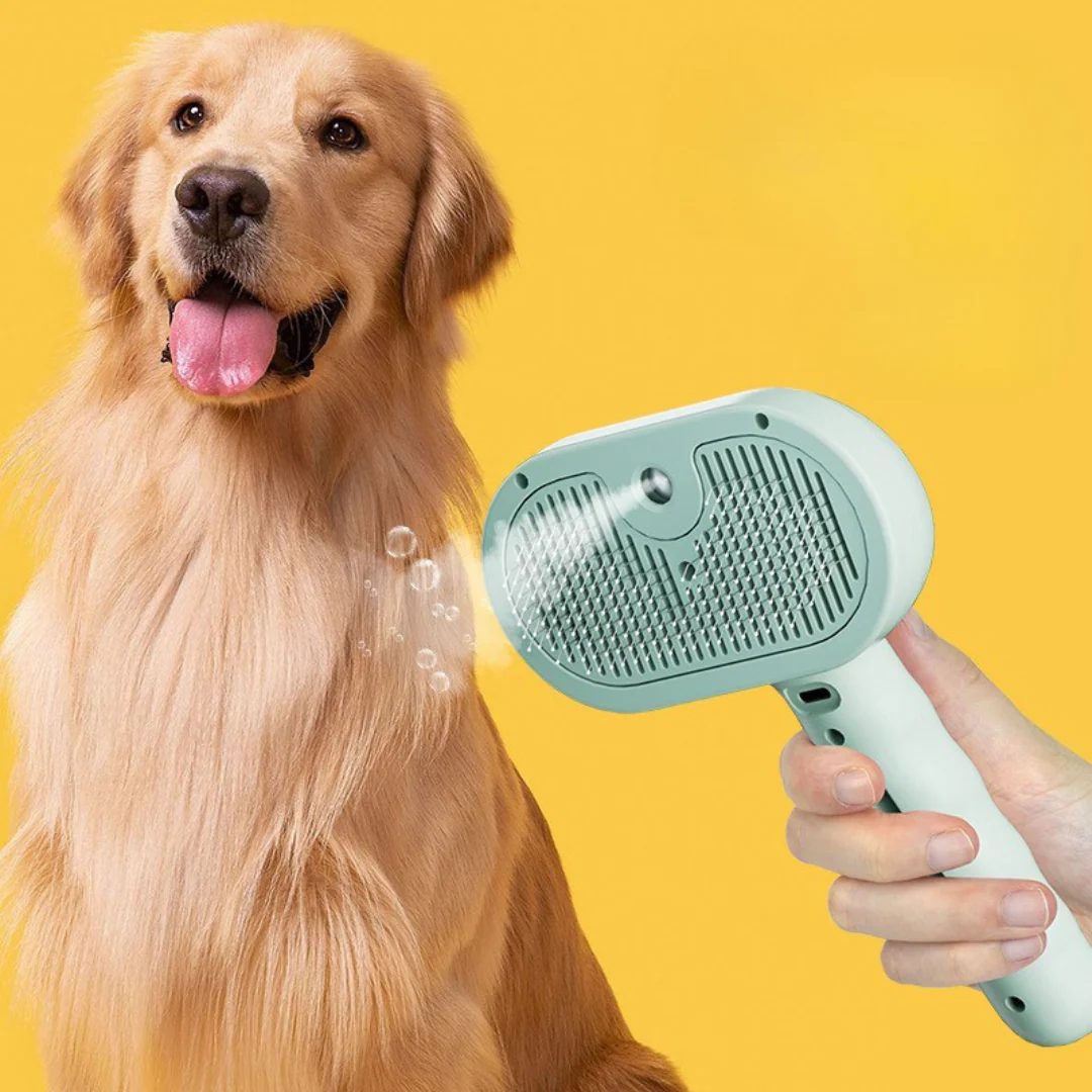 Premium pet brush with steam function - Image 3