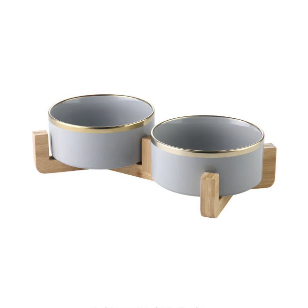 Premium Wood Ceramic Feeding Bowl - Image 11