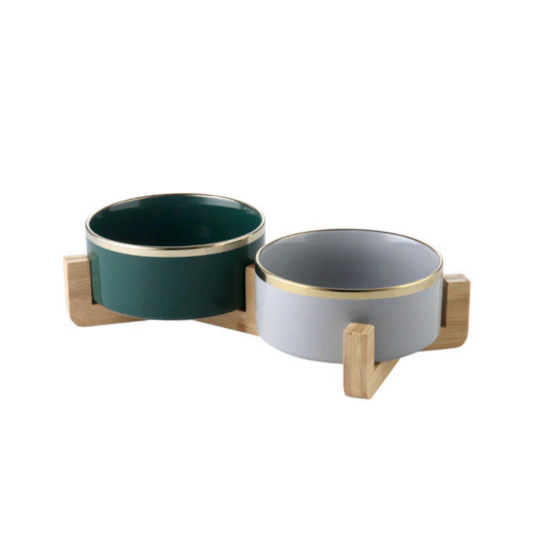 Premium Wood Ceramic Feeding Bowl - Image 12