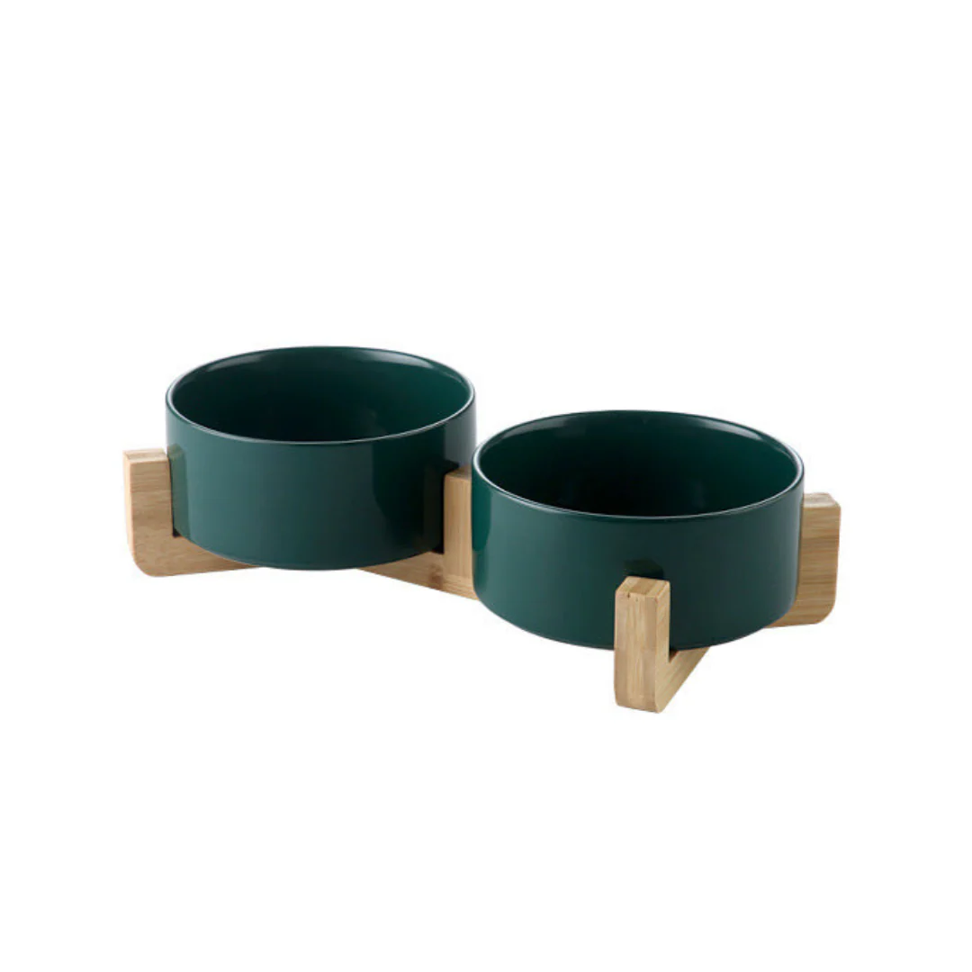Premium Wood Ceramic Feeding Bowl - Image 7