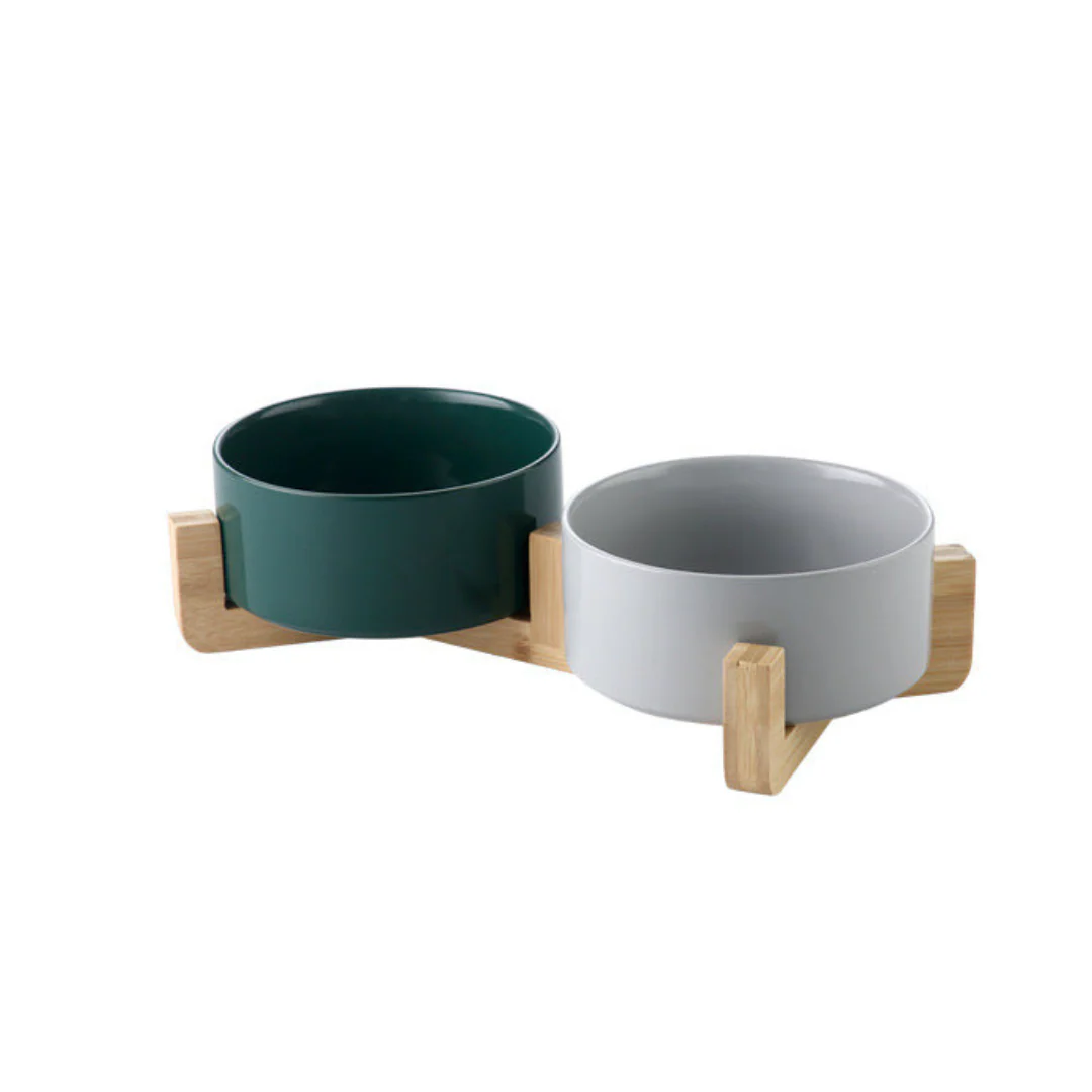 Premium Wood Ceramic Feeding Bowl - Image 9