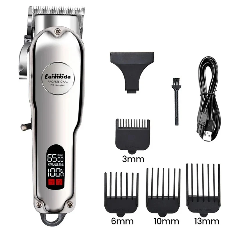 Professional Dog Hair Clipper All Metal Rechargeable Pet Trimmer - Image 2