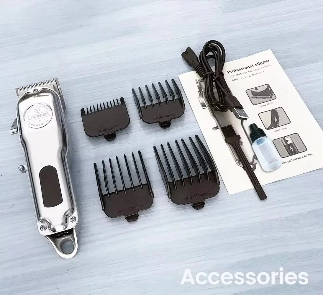 Professional Dog Hair Clipper All Metal Rechargeable Pet Trimmer - Image 4