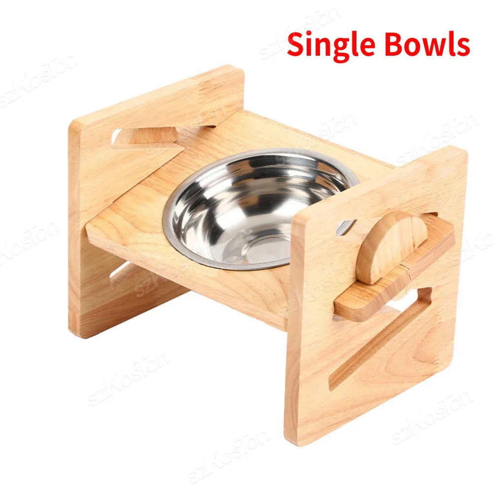 Raised Bamboo Pet Bowls - Image 2