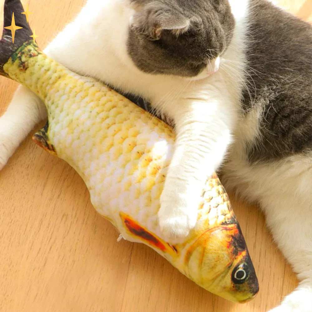 Set mit 4 interaktiven Fischspielzeugen für Katzen – PlayFish