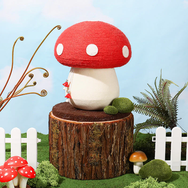 Sisal Fly Agaric Mushroom Cat Scratching Post - Image 4