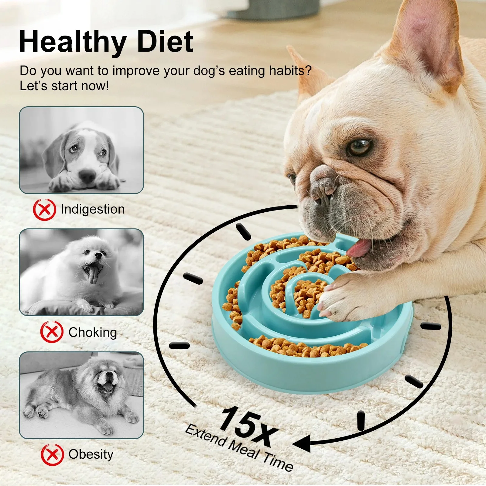 Slow Feed Pet Bowl - Image 2