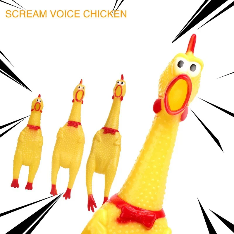 Squeak Chicken Dog Toy - Image 2