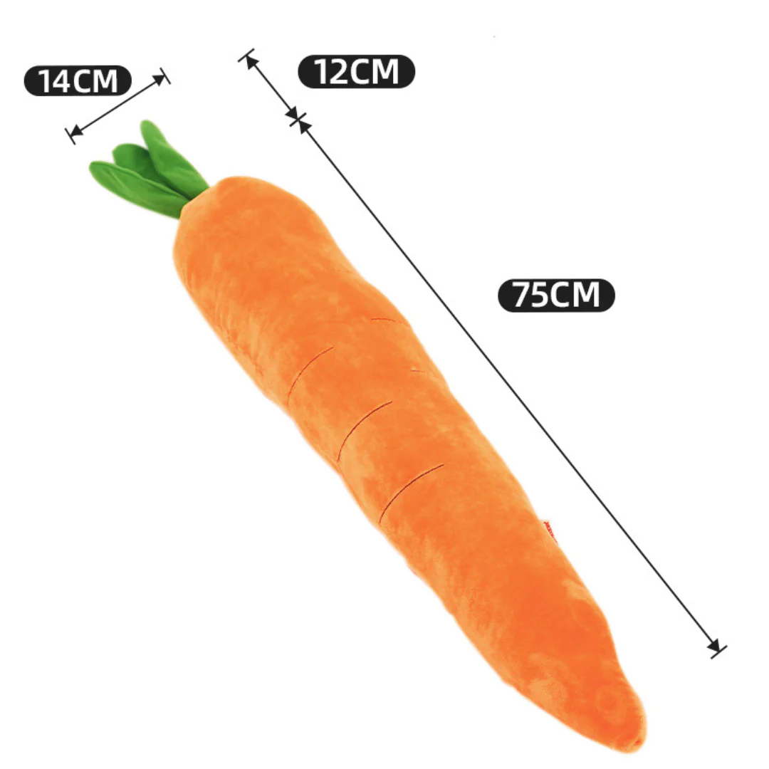 Squeaky carrot dog toy for stress relief and play time - Image 6
